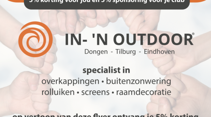 STEUN  SC ’t ZAND EN ONTVANG KORTING BIJ  IN- ’N OUTDOOR